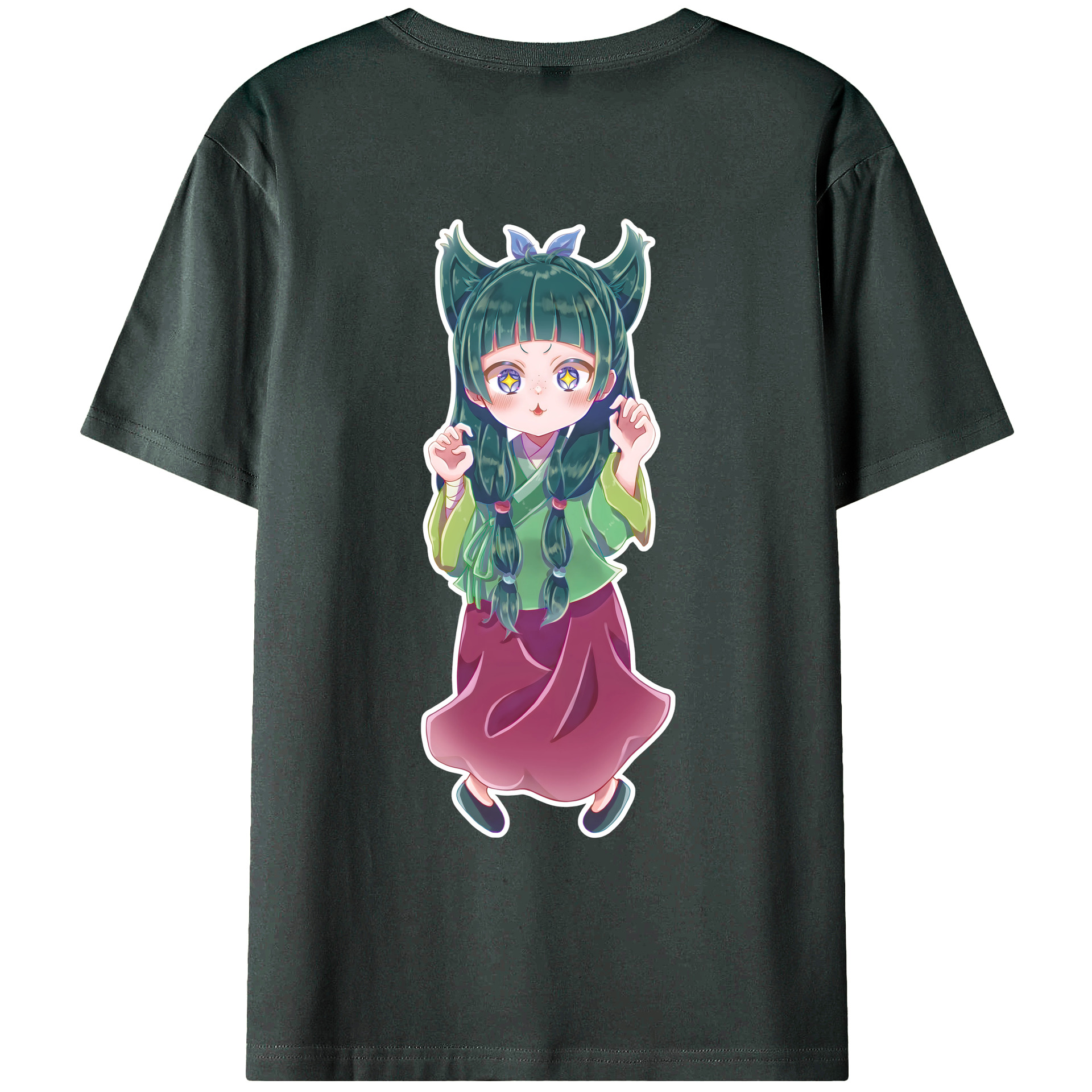 （画像用） 薬屋のひとりごと The Apothecary Diaries 綿100％ メンズ半袖Tシャツ（バックプリント） 通気性
